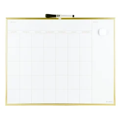 U Brands® Magnetic Dry-Erase White Calendar Whiteboard, 16