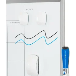 U Brands® Magnetic Dry-Erase White Calendar Whiteboard, 16" x 20", Aluminum Frame With Silver Finish
