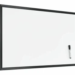 U Brands Magnetic Dry-Erase Whiteboard, 23" x 35", Black Wood Frame
