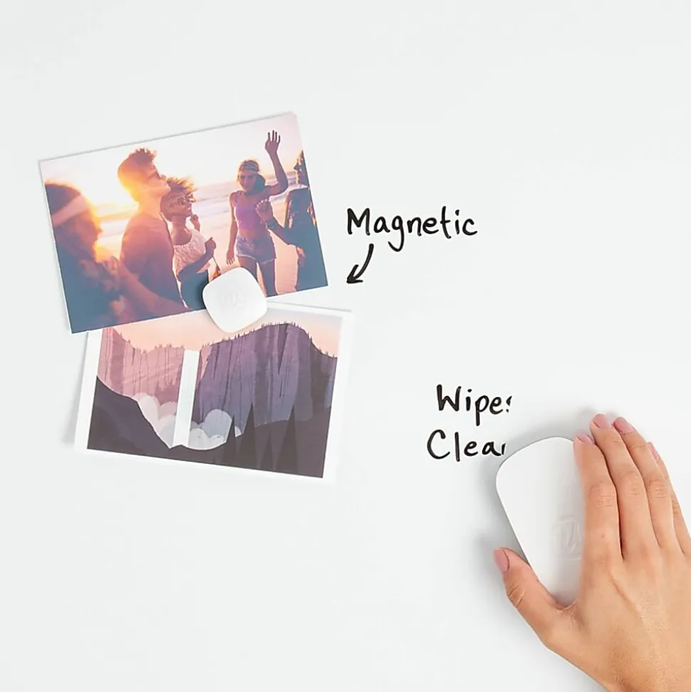 U Brands Magnetic Dry-Erase Whiteboard, 23" x 35", Black Wood Frame