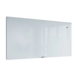 U BrandsĀ® Magnetic Glass Dry-Erase Board, 96" X 48", White Frosted Surface, Frameless, Actual Size 95" X 47" (4148U00-01)