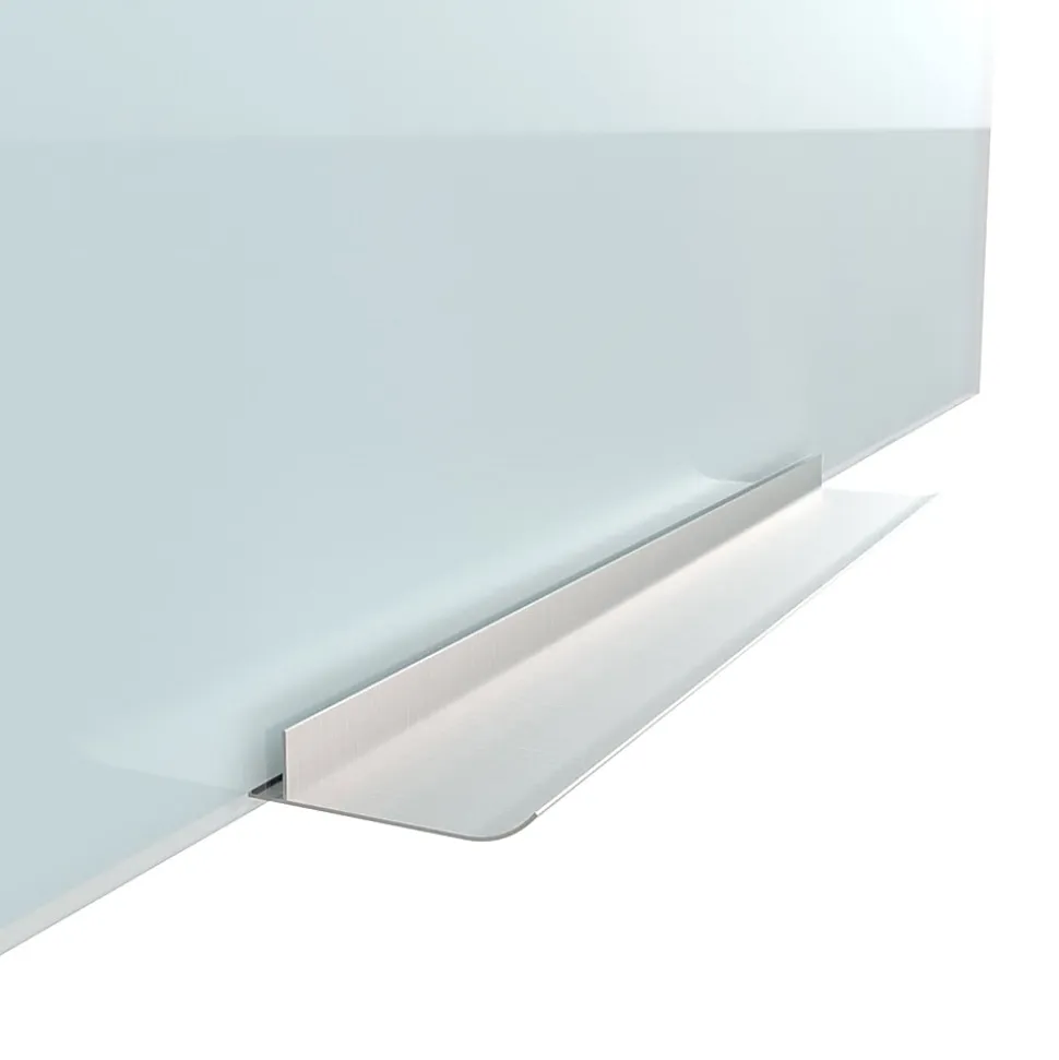 U Brands® Magnetic Glass Dry-Erase Board, 96" X 48", White Frosted Surface, Frameless, Actual Size 95" X 47" (4148U00-01)