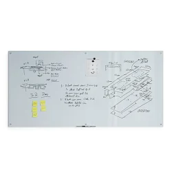 U Brands® Magnetic Glass Dry-Erase Board, 96
