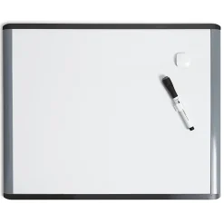 U Brands Magnetic Mod Dry-Erase Board, 20" X 16", Black and Gray Frame (381U00-01)