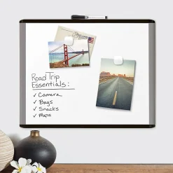 U Brands Magnetic Mod Dry-Erase Board, 20" X 16", Black and Gray Frame (381U00-01)