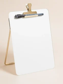 U Brands® Non-Magnetic Glass Dry Erase Desktop Easel, 11 3/4