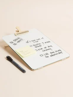 U Brands® Non-Magnetic Glass Dry Erase Desktop Easel, 11 3/4