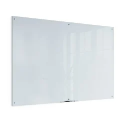 U Brands® Non-Magnetic Glass Dry-Erase Board, 72" X 48", White Frosted Surface, Frameless, Actual Size 70" X 47" (2796U00-01)