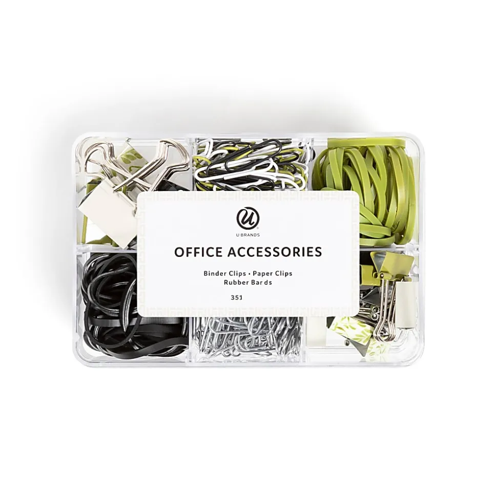 U Brands® Office Accessory Kit, Refined Roots, Kit Of 351 Pieces
