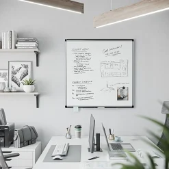 U Brands PINIT Magnetic Dry-Erase Board, 36" X 36", Silver Aluminum Frame, Actual Size 35" X 35" (2806U00-01)