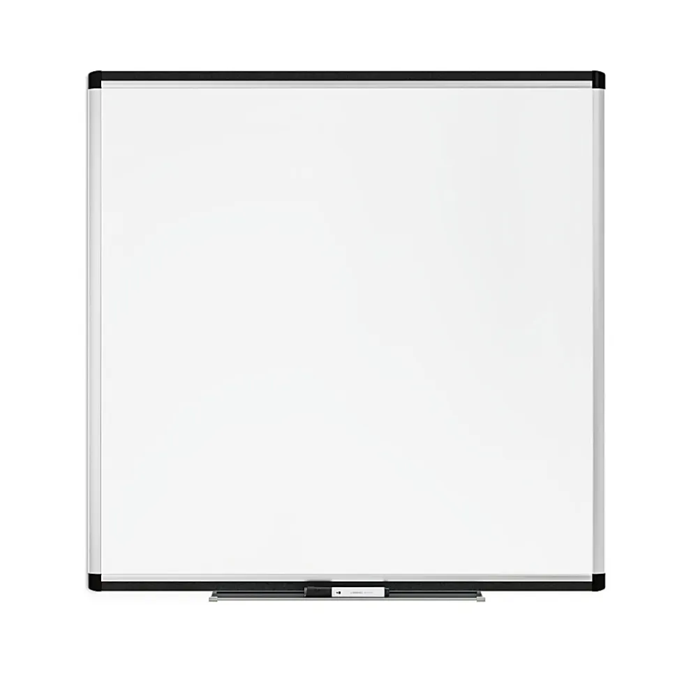 U Brands PINIT Magnetic Dry-Erase Board, 36" X 36", Silver Aluminum Frame, Actual Size 35" X 35" (2806U00-01)