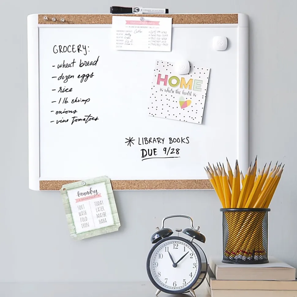 U Brands PINIT Magnetic Dry-Erase Value Pack, 16"x20" - 20" (1.7 ft)x 16" (1.3 ft) - White Painted Steel Surface - 430T0004