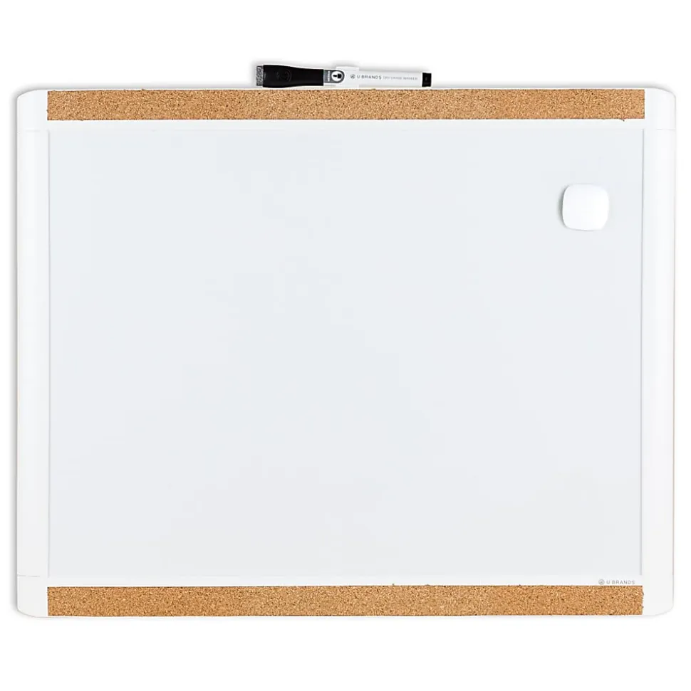 U Brands PINIT Magnetic Dry-Erase Value Pack, 16"x20" - 20" (1.7 ft)x 16" (1.3 ft) - White Painted Steel Surface - 430T0004