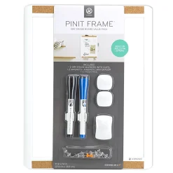 U Brands PINIT Magnetic Dry-Erase Board, Steel, 11" x 14", White Surface, Plastic Frame
