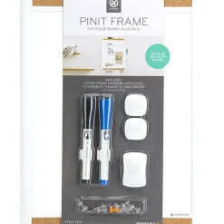 U Brands PINIT Magnetic Dry-Erase Board, Steel, 11