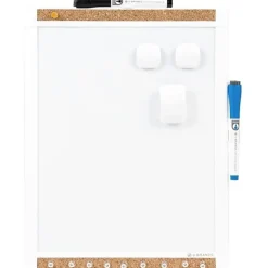 U Brands PINIT Magnetic Dry-Erase Board, Steel, 11