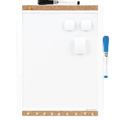 U Brands PINIT Magnetic Dry-Erase Board, Steel, 11