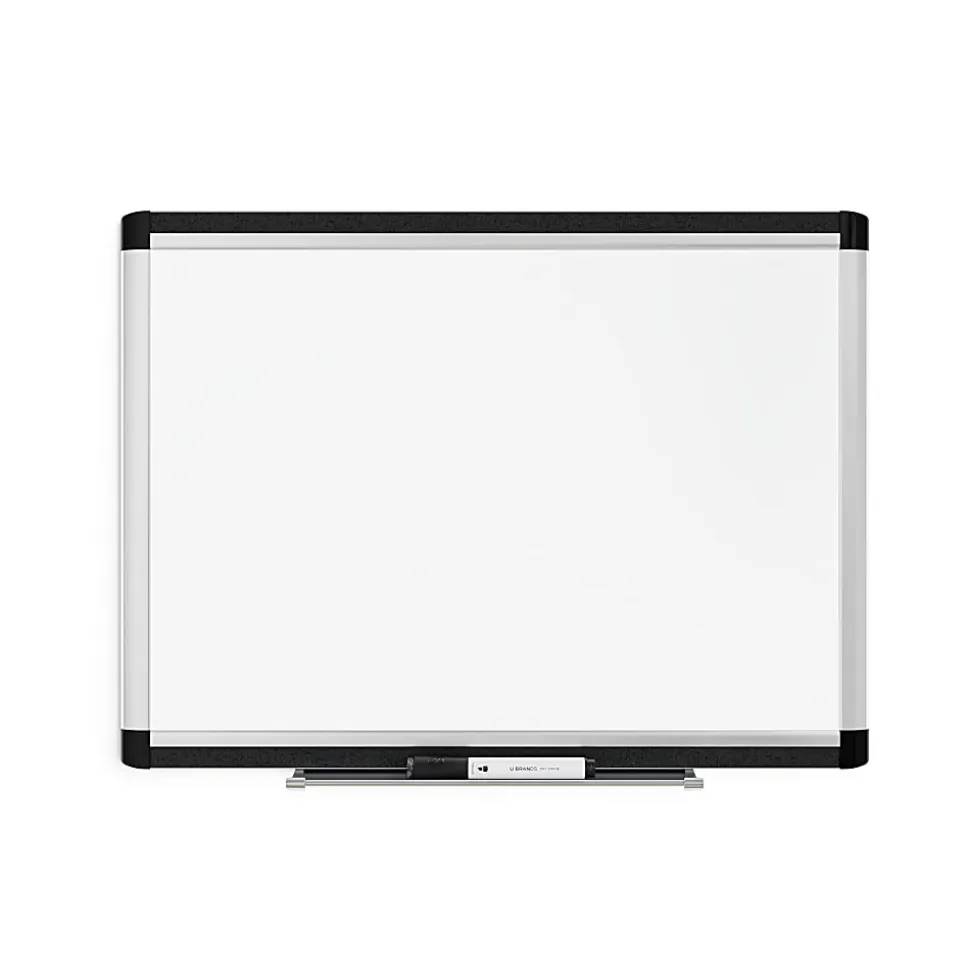 U Brands PINIT Magnetic Dry-Erase Board, 24" X 18", Silver Aluminum Frame, Actual Size 23" X 17" (2804U00-01)