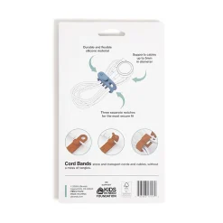 U Brands® Silicone Cord Organizer Bands, Assorted, Set Of 6 Bands