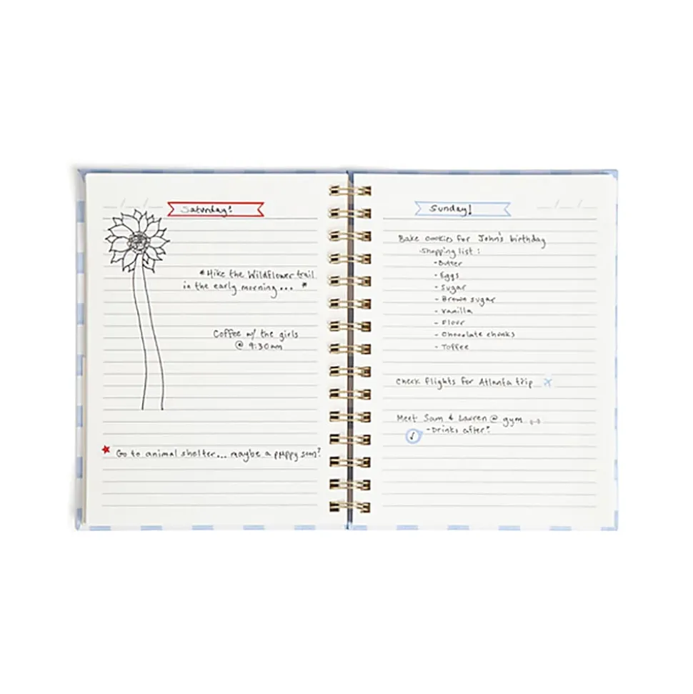 U Brands® Spiral Journal With Stickers, 6” x 8”, Cherry Picnic, Total Quantity 1