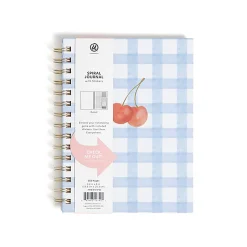 U Brands® Spiral Journal With Stickers, 6” x 8”, Cherry Picnic, Total Quantity 1