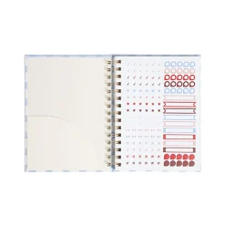 U Brands® Spiral Journal With Stickers, 6” x 8”, Cherry Picnic, Total Quantity 1