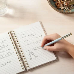 U BrandsĀ® Spiral Journal, With 3 Tab Dividers, 6" x 8", Geo Oasis, Total Quantity 1
