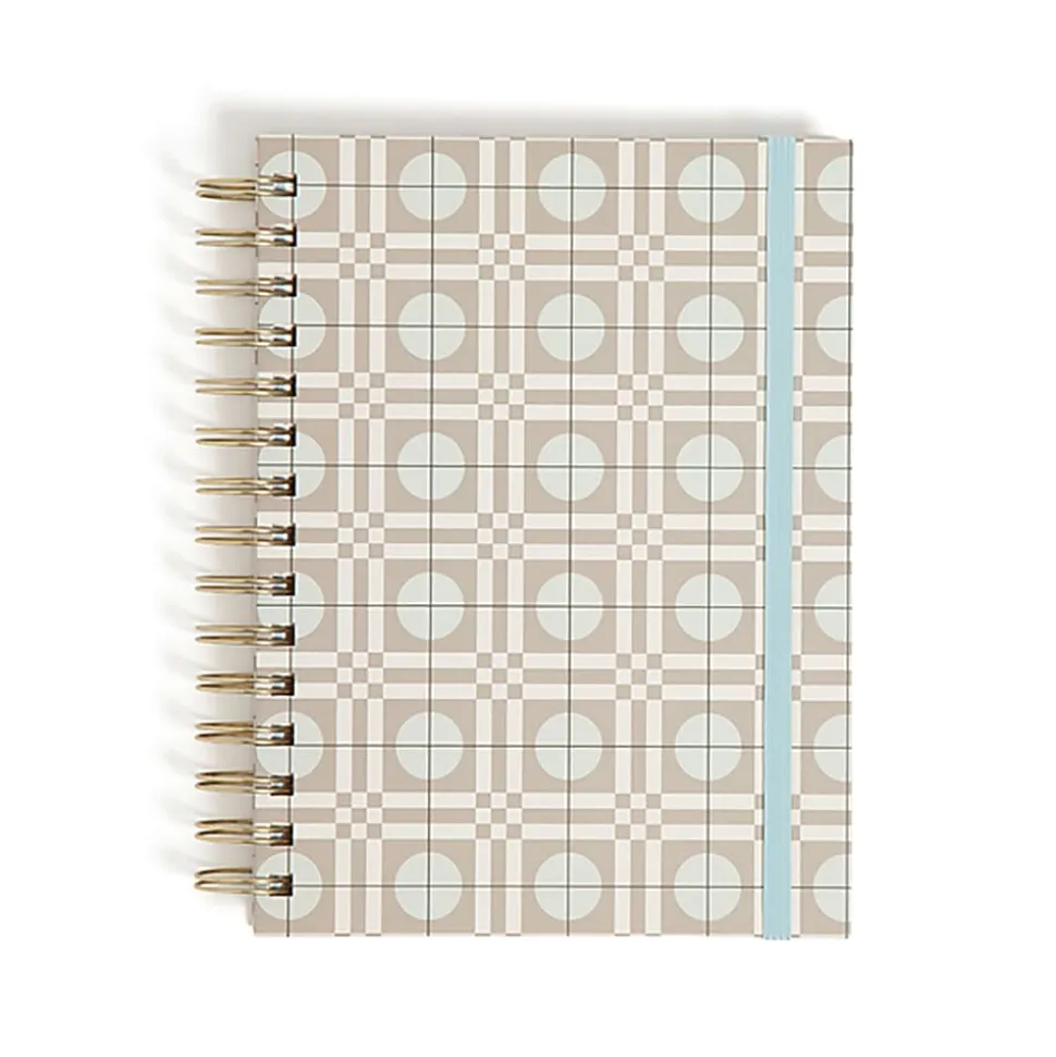 U Brands® Spiral Journal, With 3 Tab Dividers, 6" x 8", Geo Oasis, Total Quantity 1