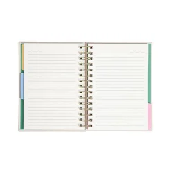 U BrandsĀ® Spiral Journal With 3 Tab Dividers, 6" x 8", Wellness Design, Total Qty 1