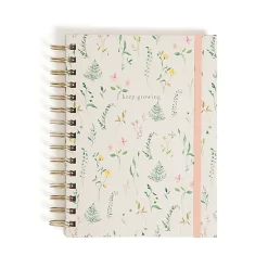 U BrandsĀ® Spiral Journal, With 3 Tab Dividers, 6" x 8", Pressed Botanical, Total Quantity 1