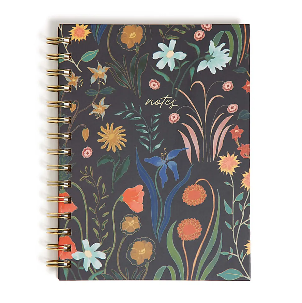 U Brands® Spiral Journal, 6" x 8", College Rule, 150 Pages (75 Sheets), Black Botanical Studies