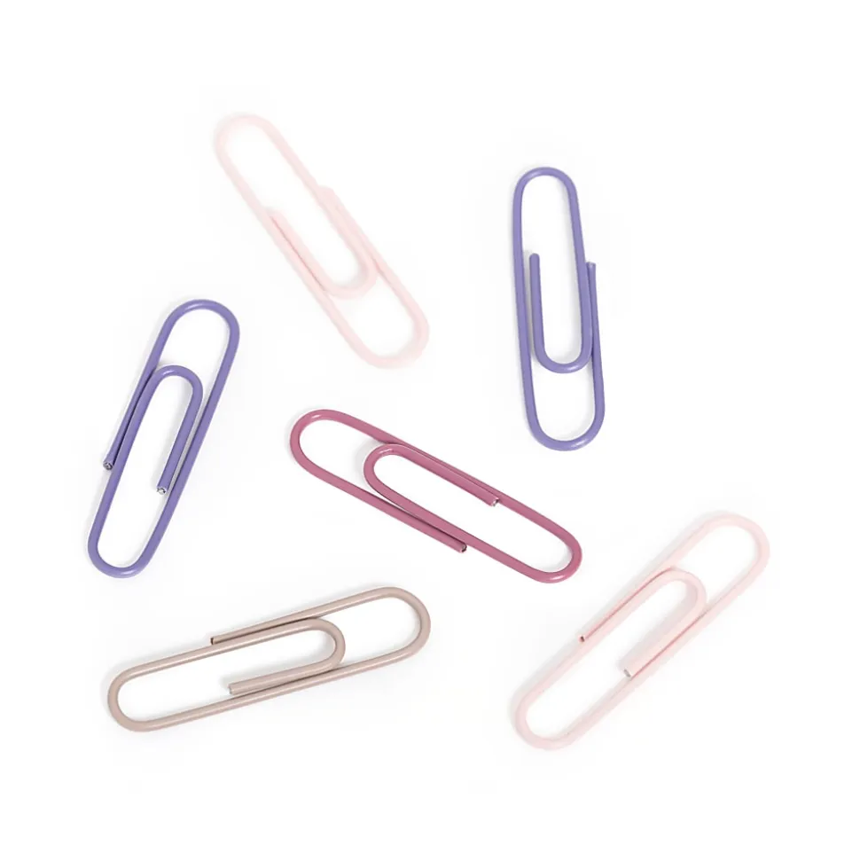 U Brands® Standard Paper Clips, 32mm, Assorted Soft Dye, Jar Of 300 Clips