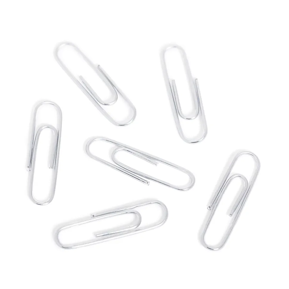 U Brands® Standard Paper Clips, 1-1/4", Silver, Jar Of 300 Clips