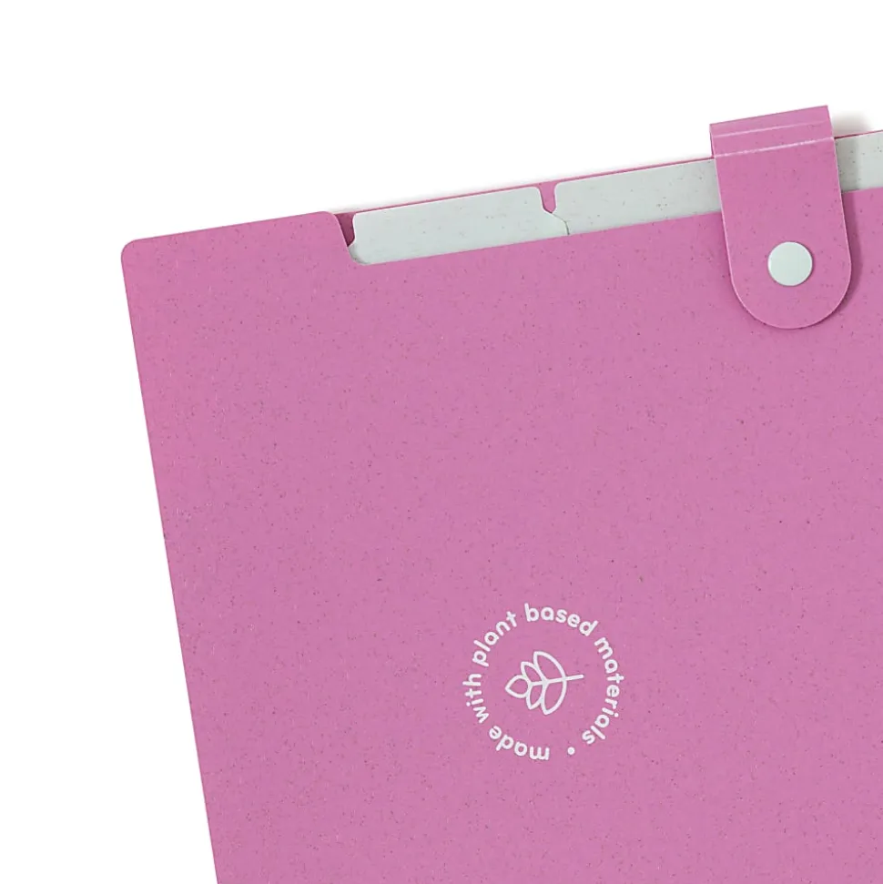 U Brands U-Eco™ 6 Pocket Poly Expandable Folder, 6" Expansion, Letter (8 1/2" x 11"), Assorted Colors, Pack Of 3