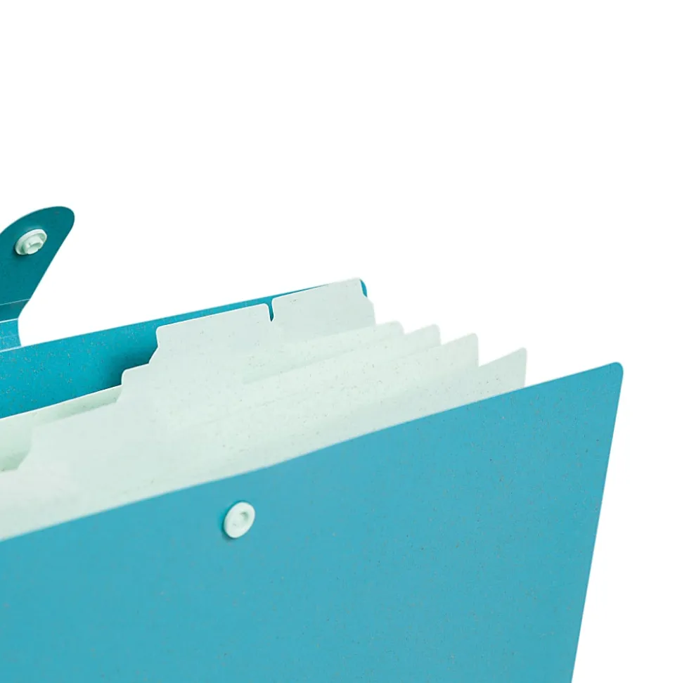 U Brands U-Eco™ 6 Pocket Poly Expandable Folder, 6" Expansion, Letter (8 1/2" x 11"), Assorted Colors, Pack Of 3