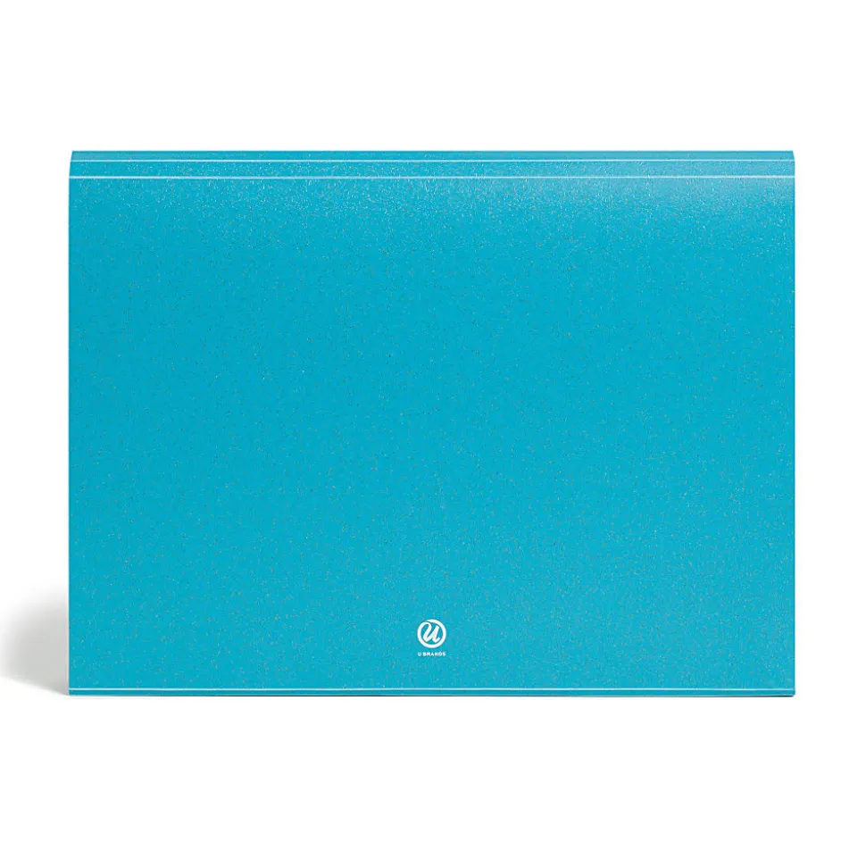 U Brands U-Eco™ 13 Pocket Poly Expandable File, 5.75" Expansion, Letter, Assorted, Ocean Blue