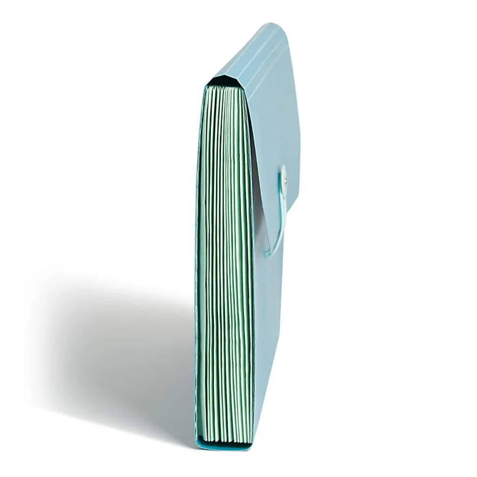 U Brands U-Eco™ 13 Pocket Poly Expandable File, 5.75" Expansion, Letter, Assorted, Ocean Blue