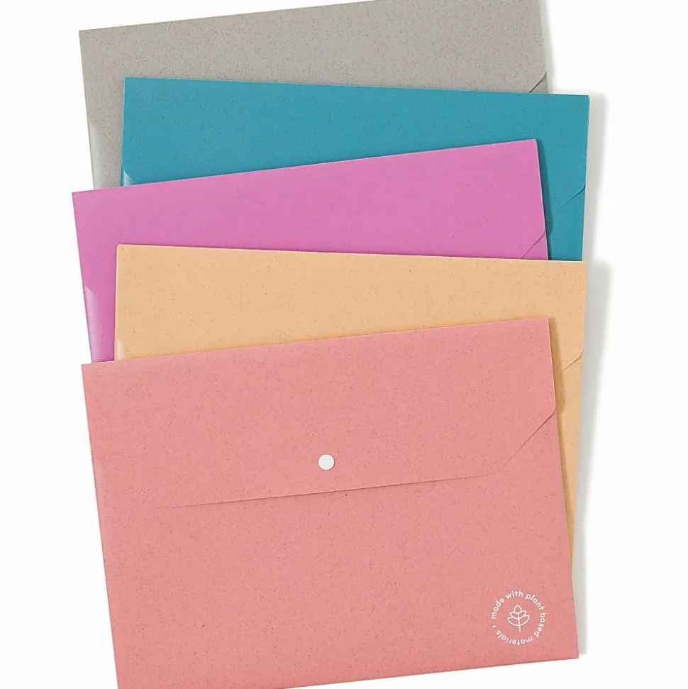 U Brands U-Eco™ Poly Document Holders, 0.59" Expansion, Letter (8 1/2" x 11"), Assorted Colors, Pack Of 10