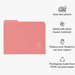 U Brands U-Eco™ Poly File Folders, Pack Of 24, Letter (8 1/2