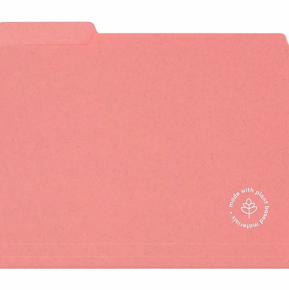 U Brands U-Eco™ Poly File Folders, Pack Of 24, Letter (8 1/2" x 11"), Assorted Colors