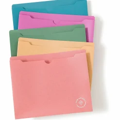 U Brands U-Eco™ Poly File Jackets, 1" Expansion, Letter (8 1/2" x 11"), Assorted Colors, Pack Of 10