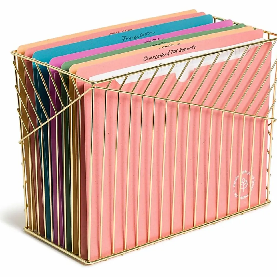 U Brands U-Eco™ Poly File Jackets, 1" Expansion, Letter (8 1/2" x 11"), Assorted Colors, Pack Of 10