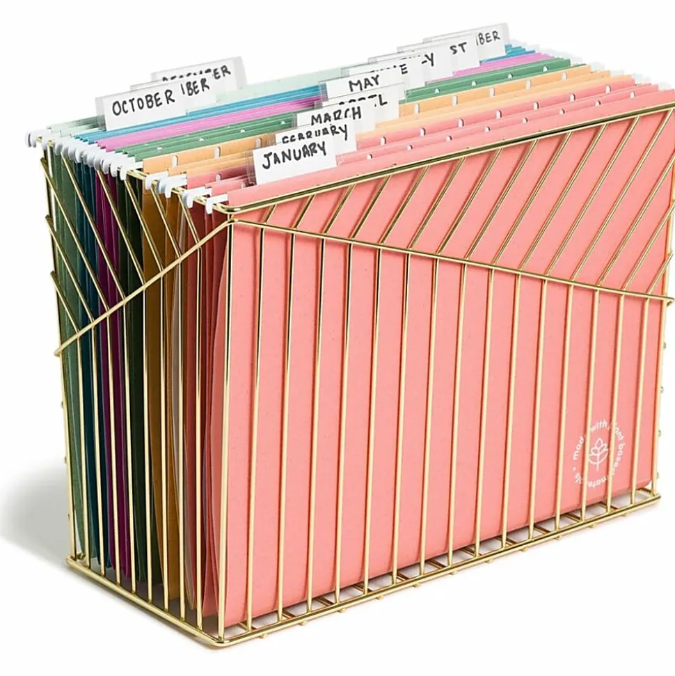 U Brands U-Eco™ Poly Hanging File Folders, Pack Of 12, Letter (8 1/2" x 11"), Assorted Colors