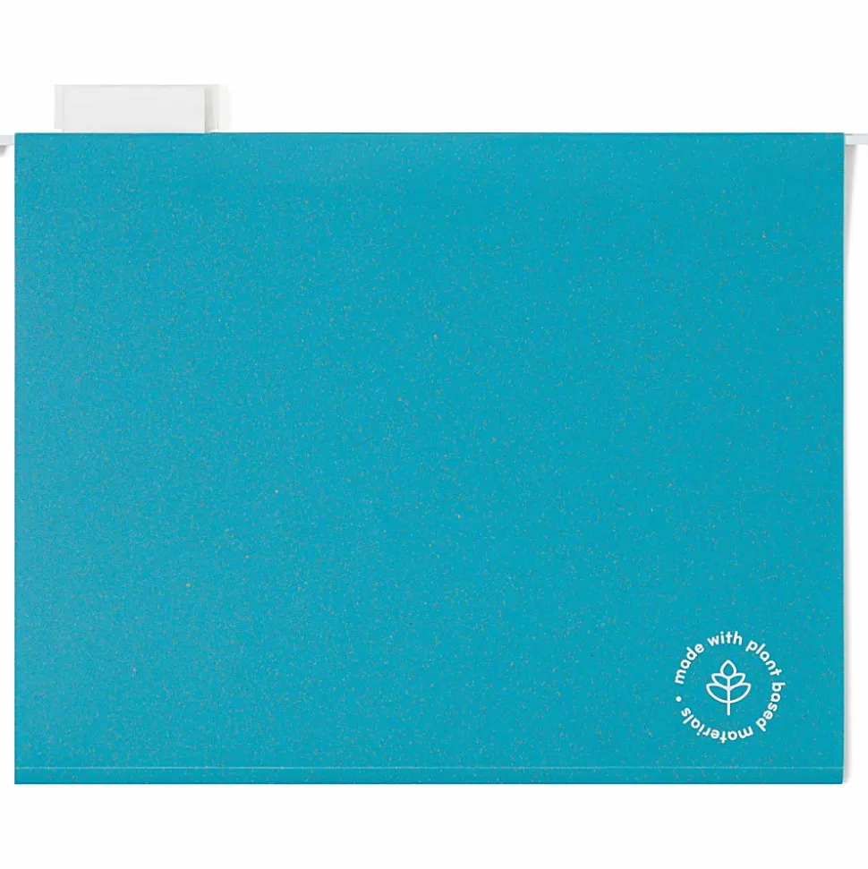 U Brands U-Eco™ Poly Hanging File Folders, Pack Of 12, Letter (8 1/2" x 11"), Assorted Colors
