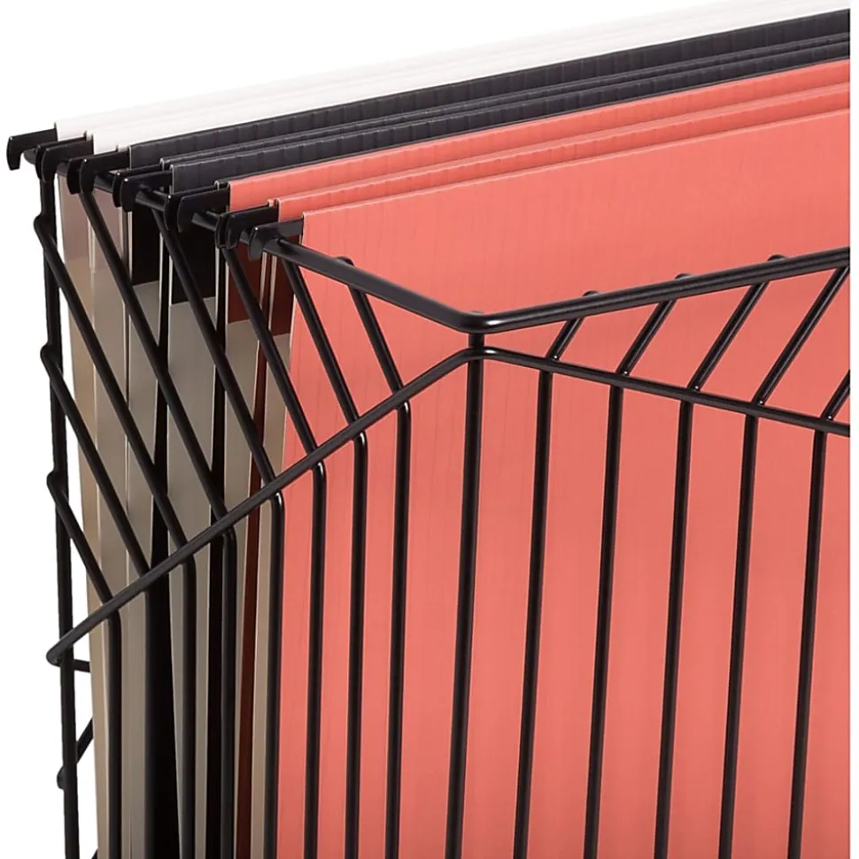 U Brands® Vena Desk Organization Collection Hanging File Basket, Medium Size, Black