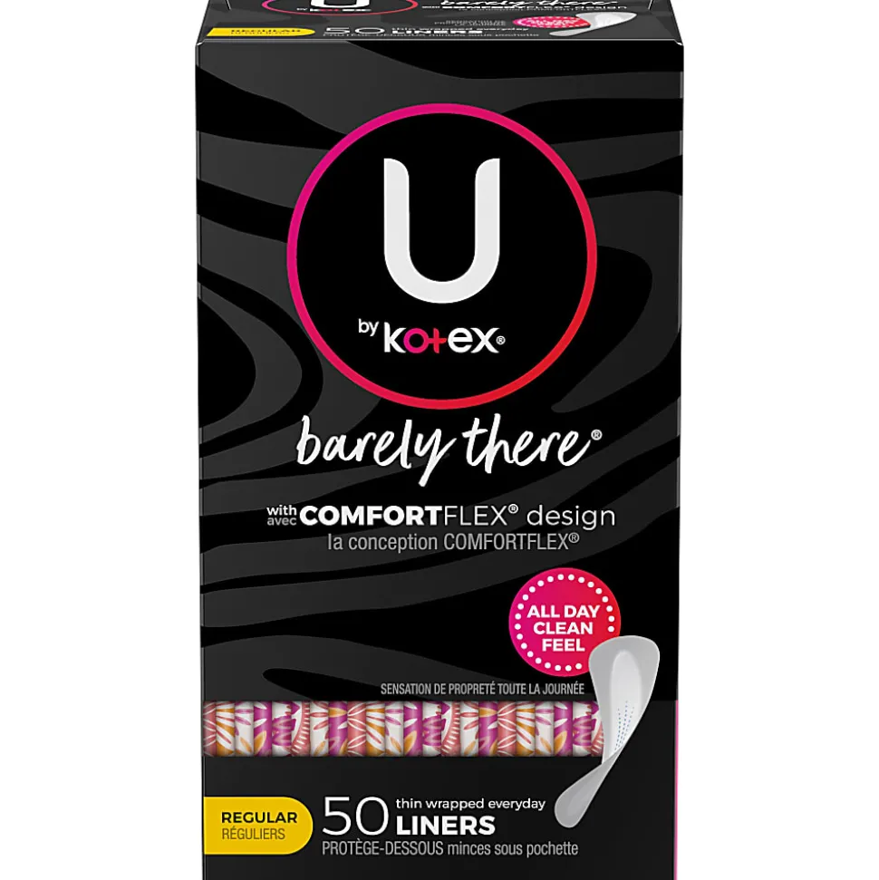 U by Kotex Barely There Panty Liners, Box Of 50 Liners