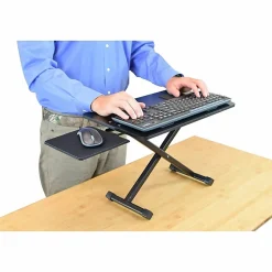 Uncaged Ergonomics KT3 Adjustable Height Tilt Computer Keyboard Stand. Ergonomic On Desk Stand Up Desktop Riser. Raise Keyboards To Standing Height