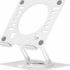 Uncaged Ergonomics Swivel Laptop Stand for Desk - Adjustable Laptop Riser Cooler with 360 Rotation - Up to 15.60" Screen Support - SLSWHITE