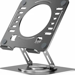 Uncaged Ergonomics Swivel Laptop Stand for Desk - Adjustable Laptop Riser Cooler with 360 Rotation - Up to 15.60