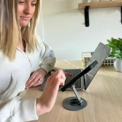 Uncaged Ergonomics Swivel Phone Stand, 4XSPSBLACK